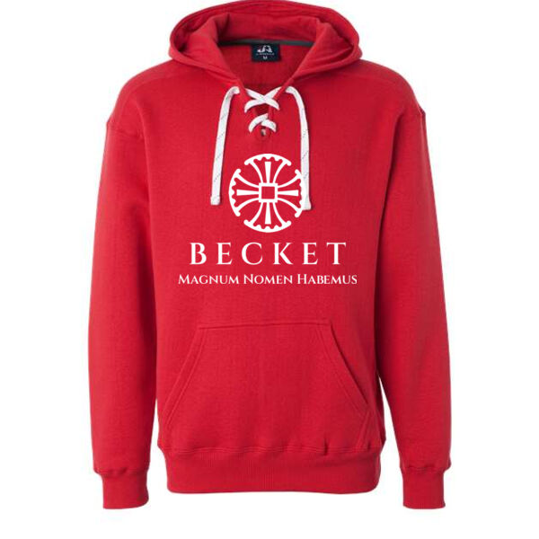 J.America - Sport Lace Hooded Sweatshirt - Printed Logo Thumbnail