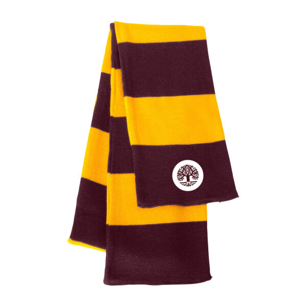 Sportsman Rugby Striped Knit Scarf - Embroidered Logo Thumbnail