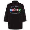Ten Pearl Button Black Chef Coat Thumbnail